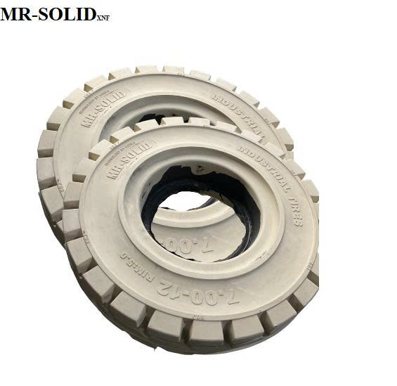 Lốp đặc MR-SOLID 7.00-12 Non (màu trắng)